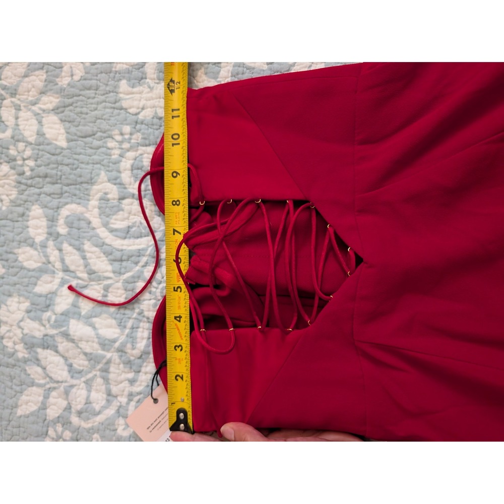 Oh Polly Eliska Strapless A-Line Mini Dress Fiery Red Corset NEW Size 0 feminine - Picture 12 of 13